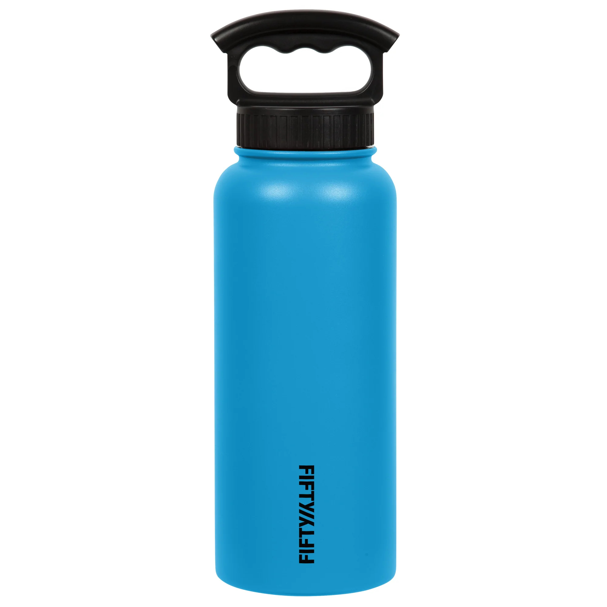 FIFTY/FIFTY, 34oz - Crater Blue Bottle-3 Finger Grip Cap, Size 34 oz, Color Blue, Model# V34001BL0